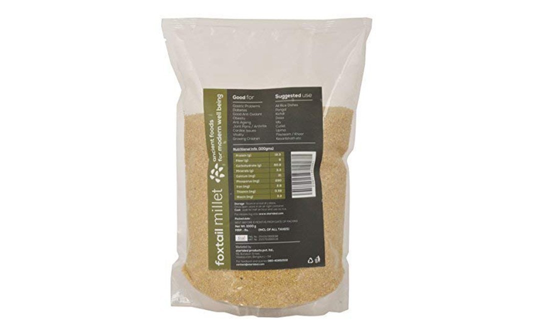 Forgotten Foods Foxtail Millet    Pack  900 grams